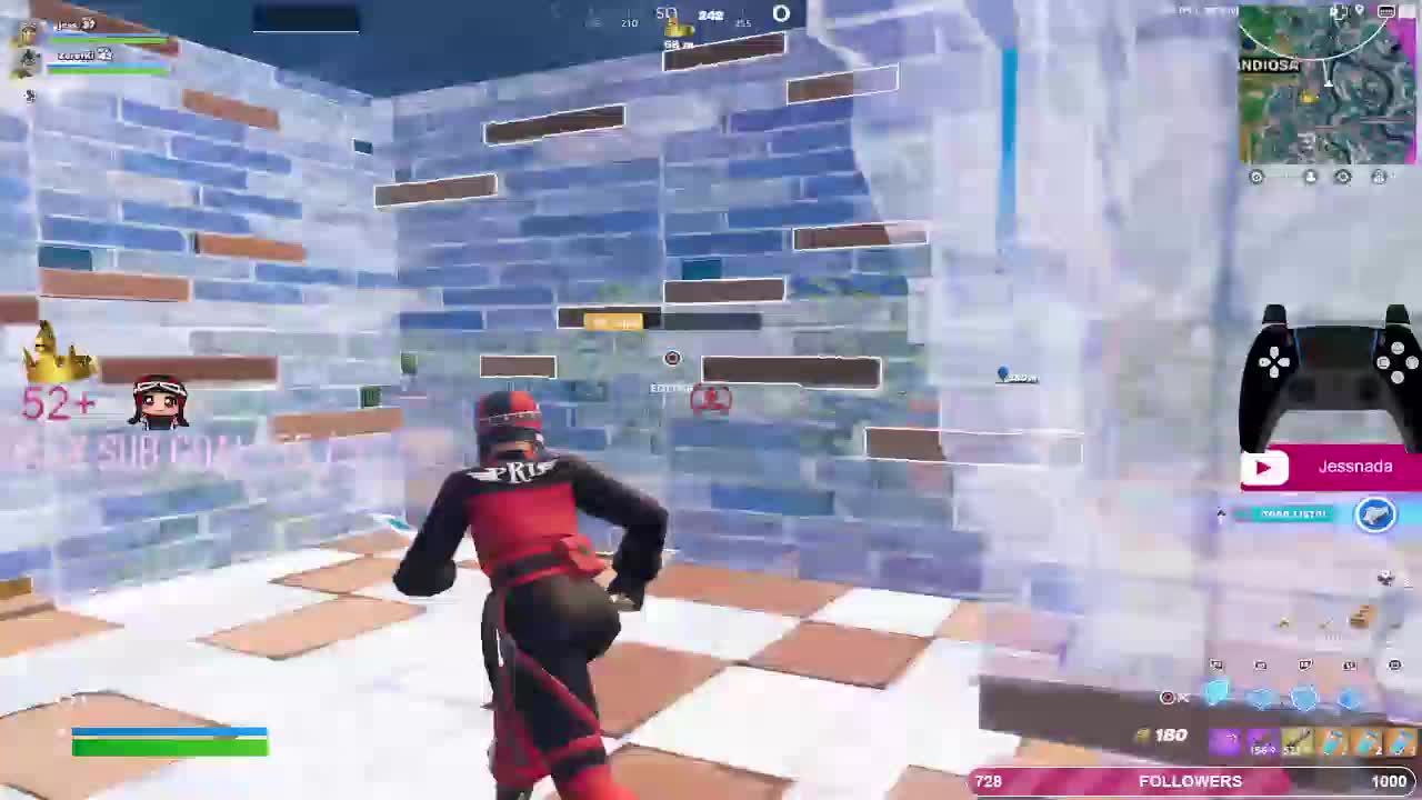 Flexing her fall damage skill