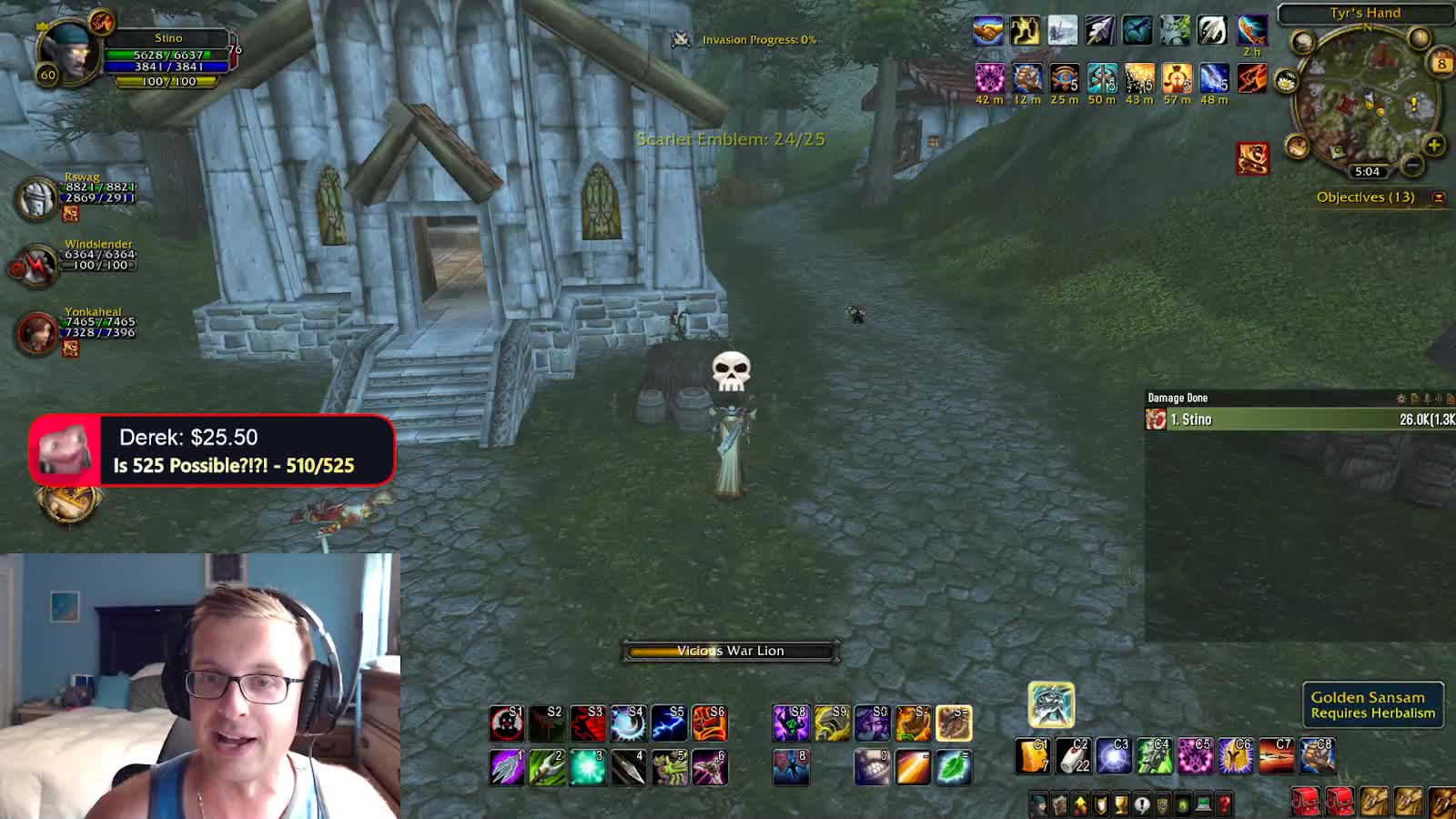 Invasion Spawned on a HC Character