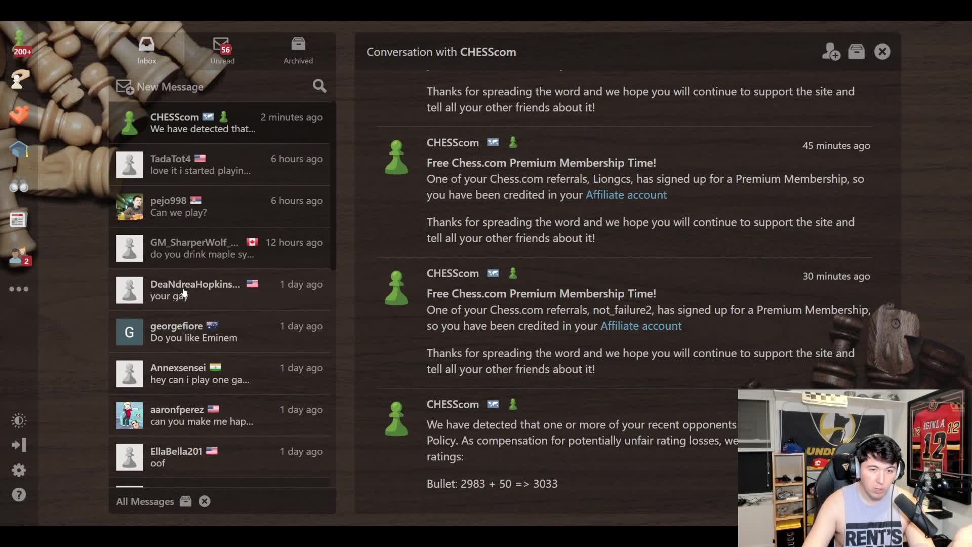 ERIC READS HIS MESSAGES