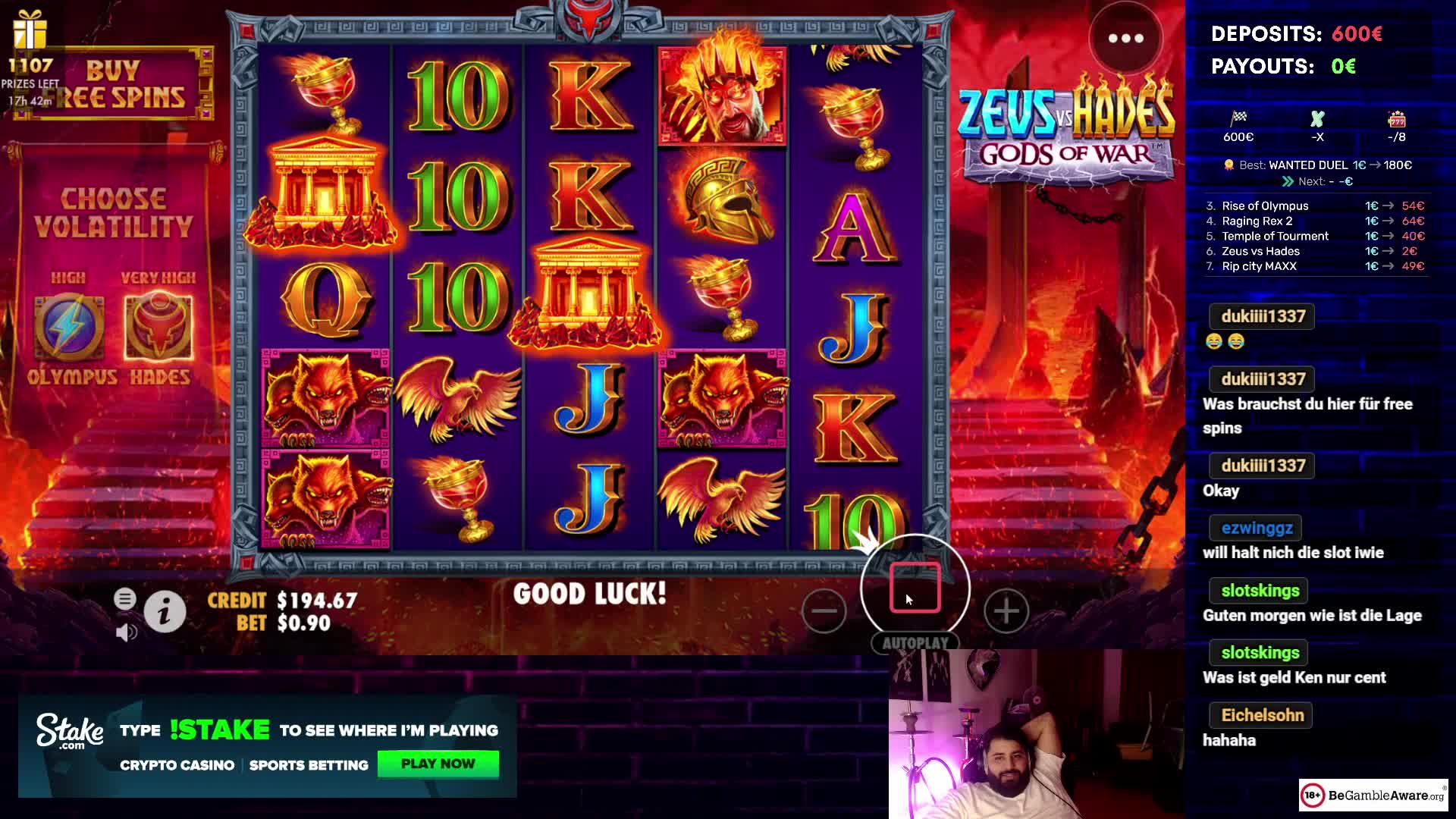 Zeus vs Hades Second Big Win