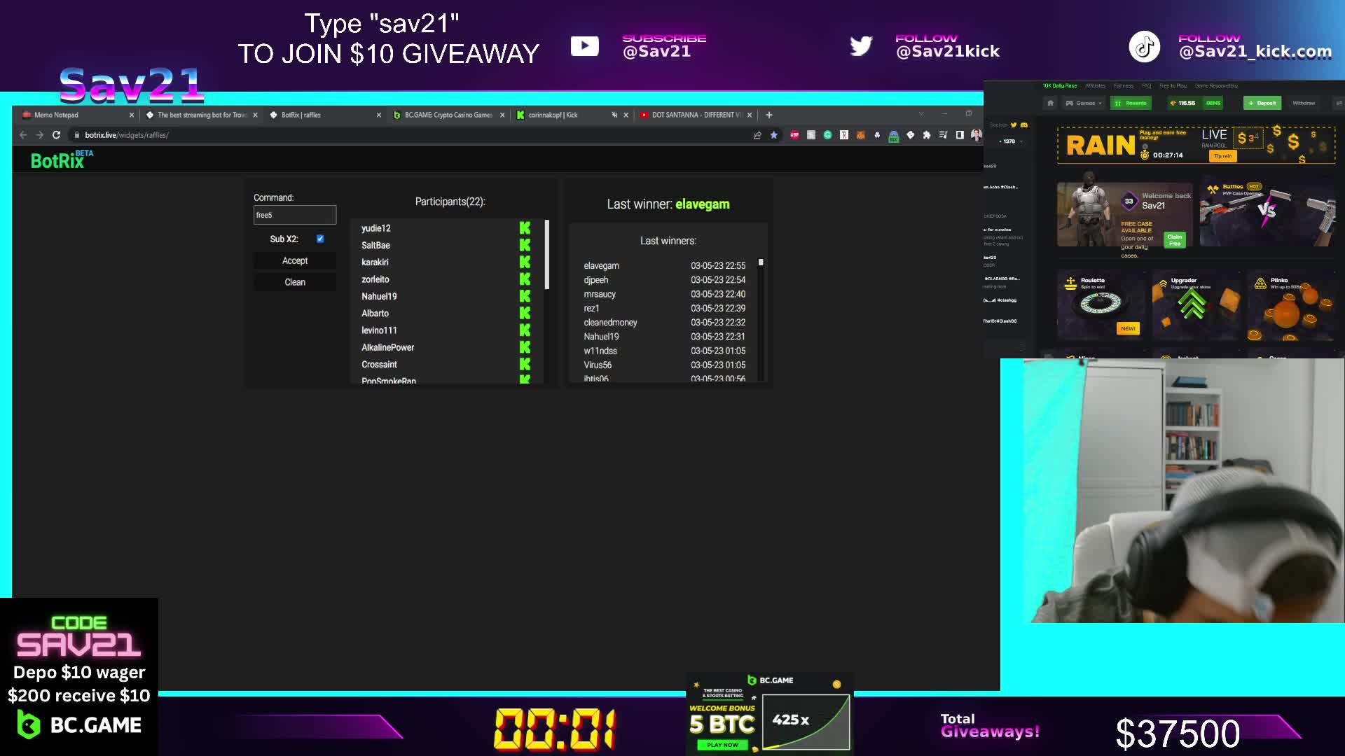 HOT TUB STREAM AT 5K