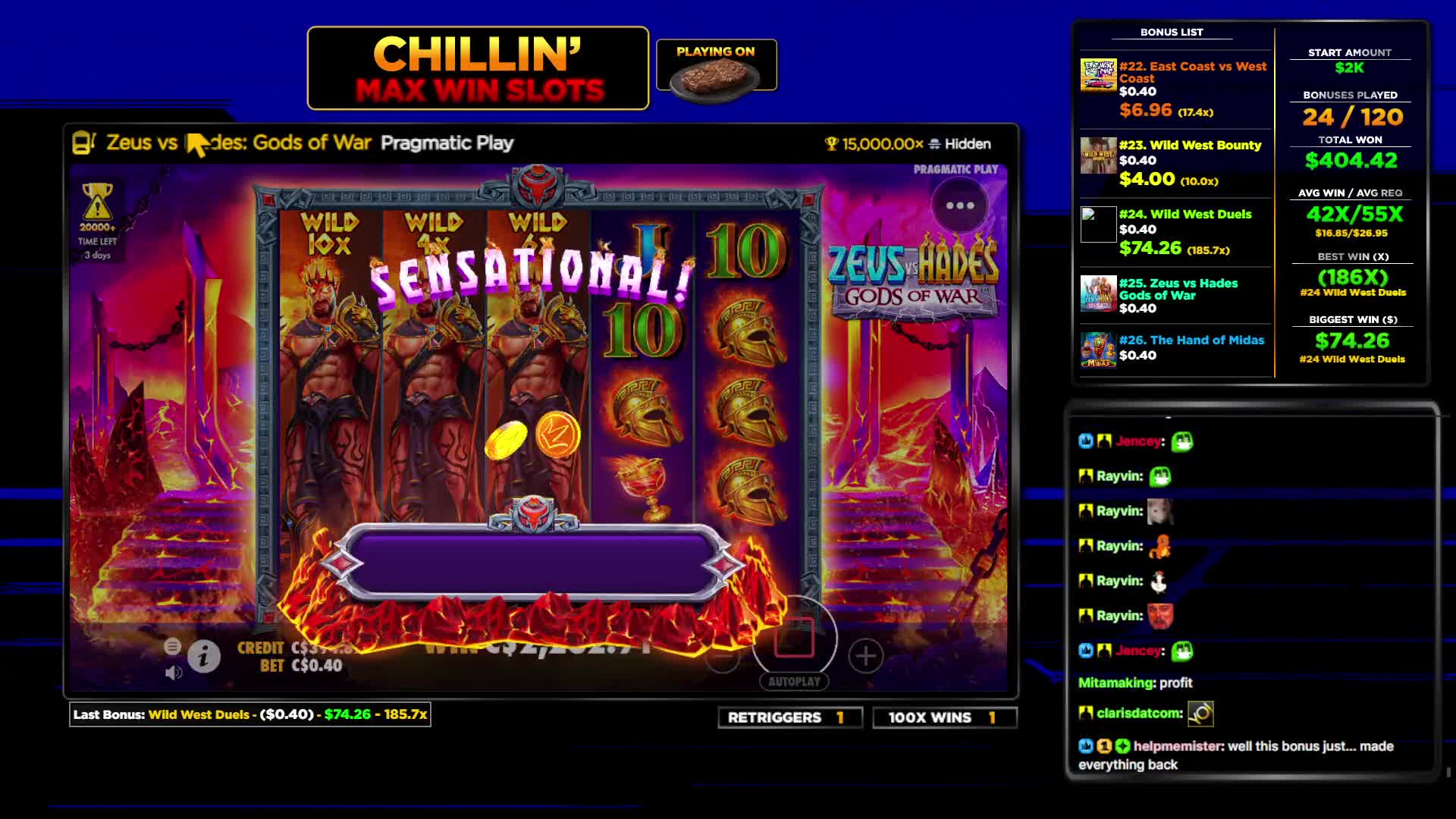 last few spins on an amazing bonus