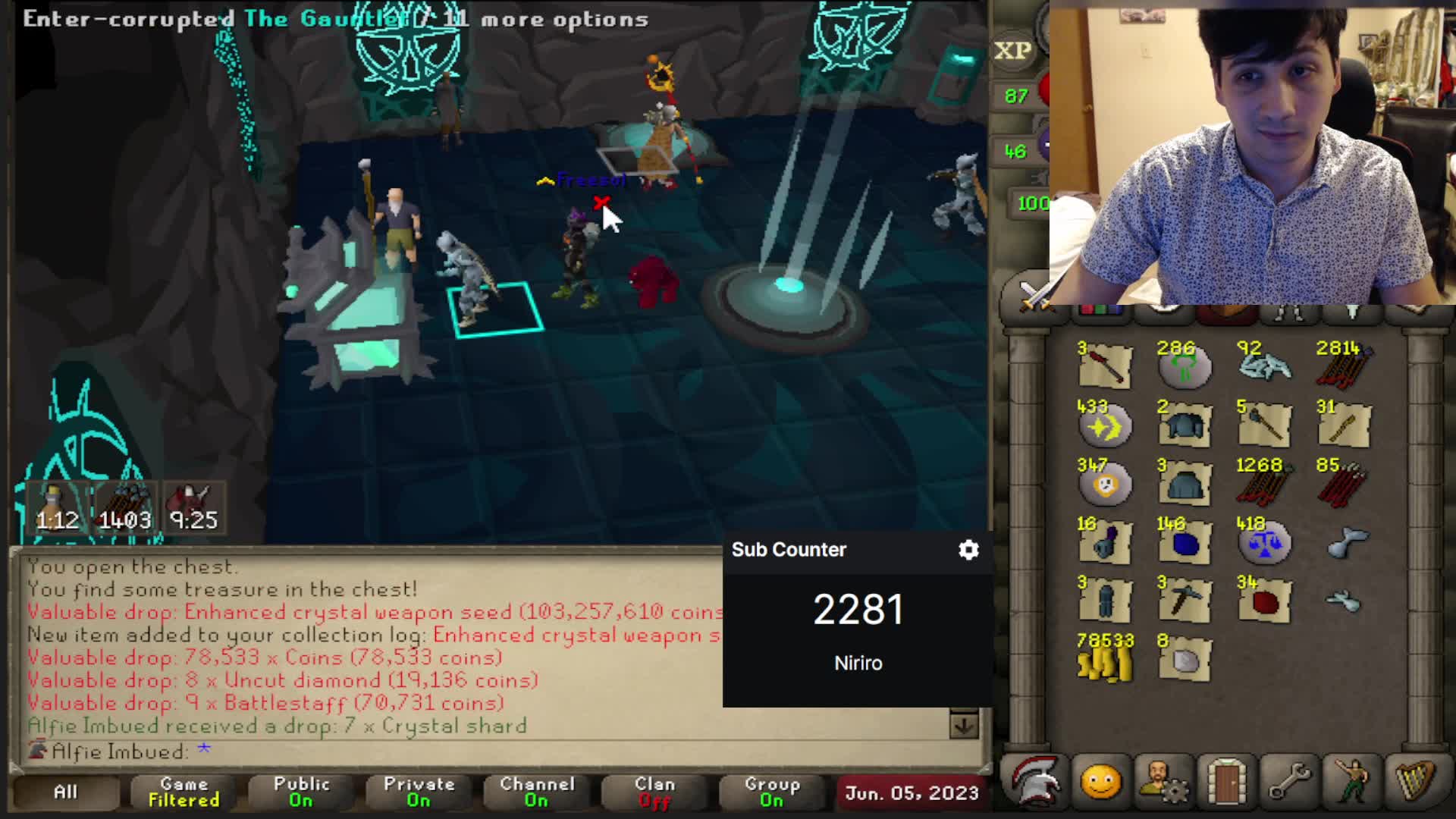 Yes x8, Corkie called it, Frick x5, Farm run!