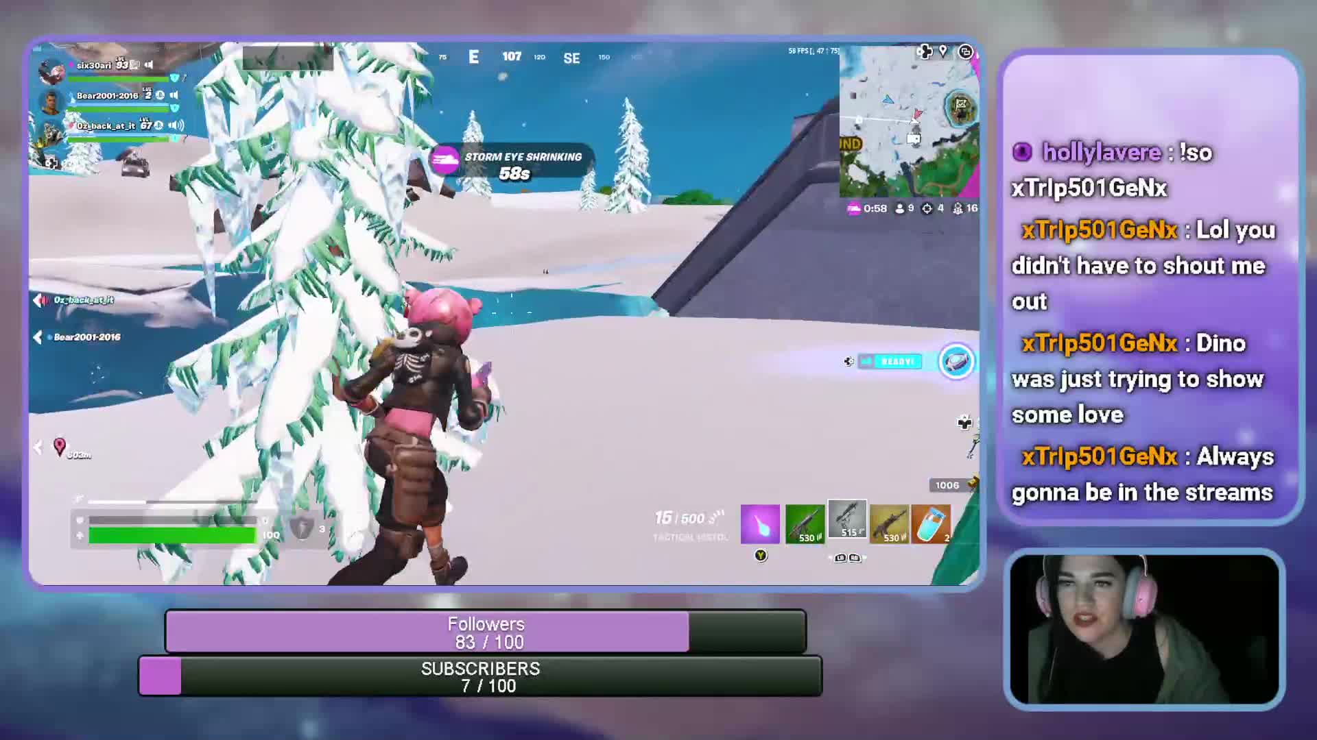 Holly going downhill