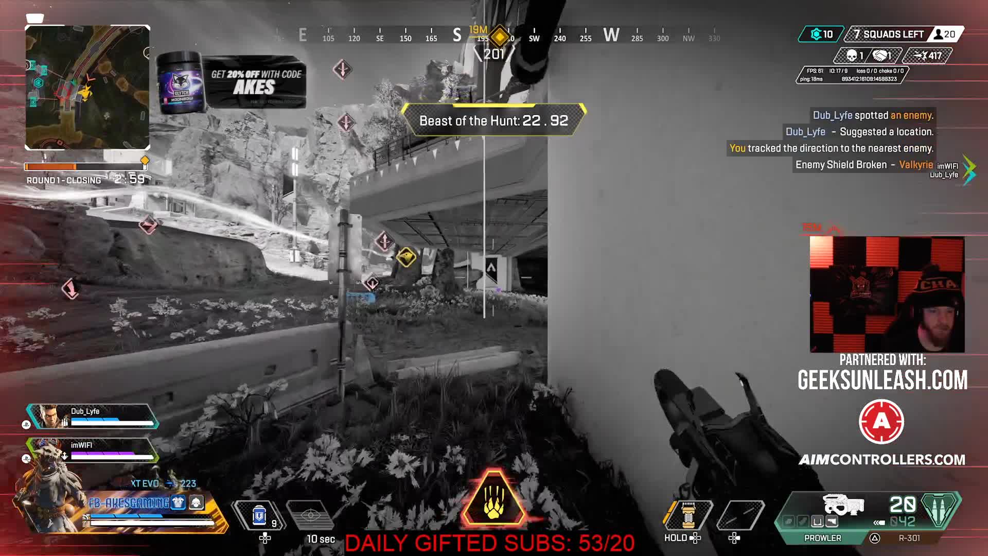 1v3's for days