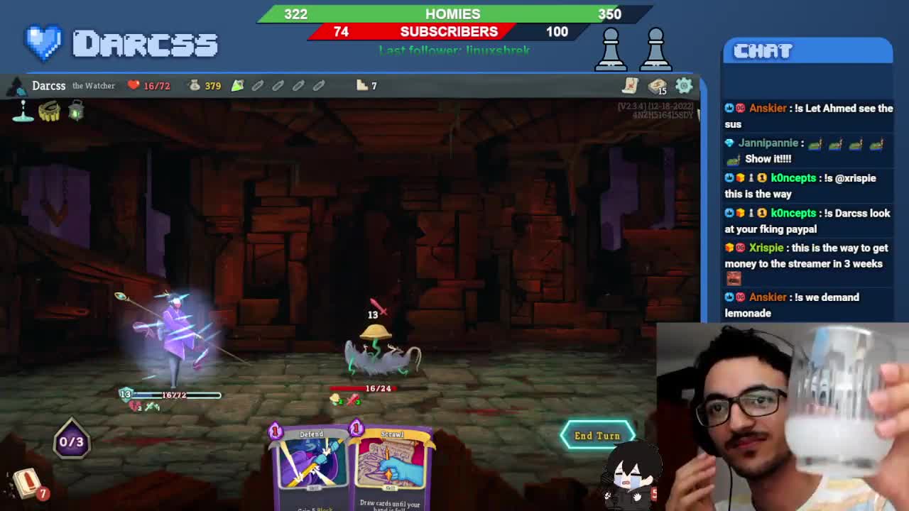 Darcss drinking sus juice